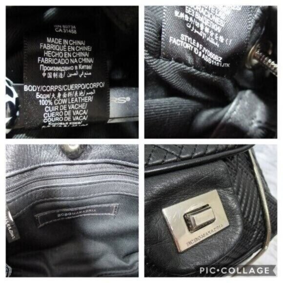 BCBGMaxAzria Bag BlackCrossbody Quilted Chain Purse Leather - Picture 9 of 13